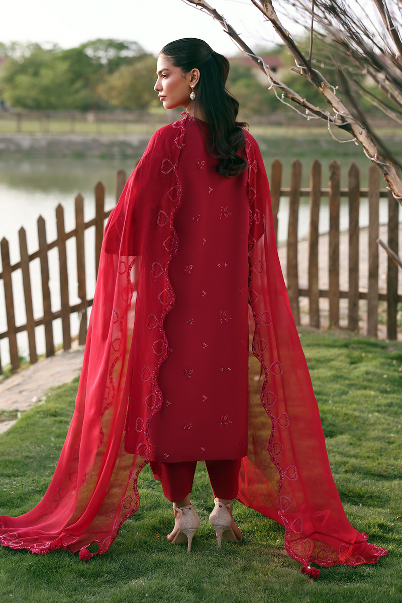 Zarposh Summer Soiree Embroidered Luxury Lawn Unstitched 3Pc Suit - Cynelle