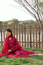Zarposh Summer Soiree Embroidered Luxury Lawn Unstitched 3Pc Suit - Cynelle