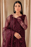 Farasha Luxury Formal Embroidered Net Unstitched 3Pc Suit - Cyra