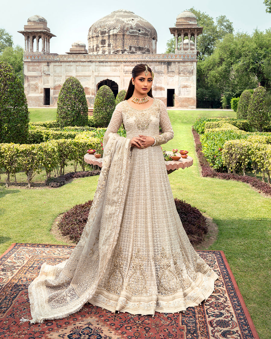 Nira by Faiza Saqlain Embroidered Chiffon Unstitched 3Pc Suit - CYRA