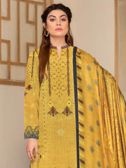 Rashk e Qamar Digital Printed Linen Unstitched 3Pc Suit D-01