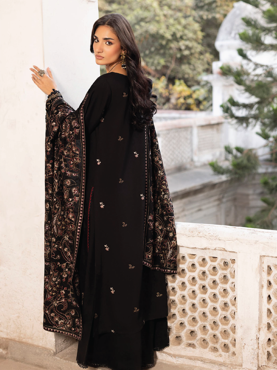 CELTS Mehr Premium Embroidered Karandi Unstitched 3Pc Suit D-01
