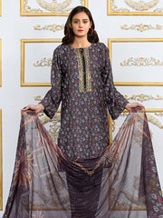 Shaista Digital Printed Karandi Unstitched 3 Piece Suit D-01
