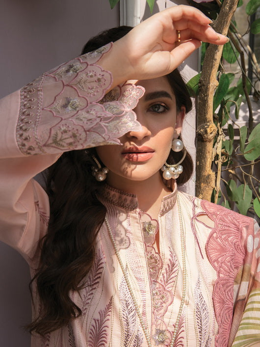 Rang Rasiya Florence Embroidered Lawn Unstitched 3Pc Suit D-01 EVA