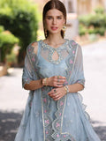 Noor by Saadia Asad Embroidered Chiffon Unstitched 3Pc Suit D-01 LAIRA