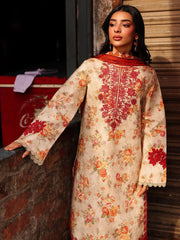 RajBari Nissa Floral Symphony Embroidered Lawn Unstitched 3Pc Suit D-01
