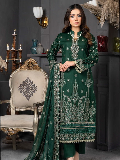 Manizay Talash Premium Embroidered Lawn Unstitched 3Pc Suit D-01