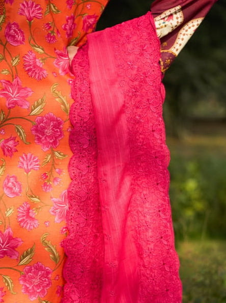 Raha by RajBari Summer Print Exclusive Lawn Unstitched 3Pc Suit D-01
