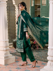 Manizay Saqafat Premium Embroidered Lawn Unstitched 3Pc Suit D-01