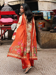 RajBari Nissa Floral Symphony Embroidered Lawn Unstitched 3Pc Suit D-01
