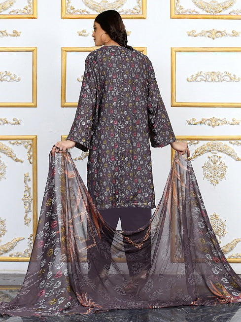 Shaista Digital Printed Karandi Unstitched 3 Piece Suit D-01
