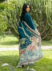 Zainab Chottani Luxe Lawn Unstitched Embroidered 3Pc Suit D-01 Faye