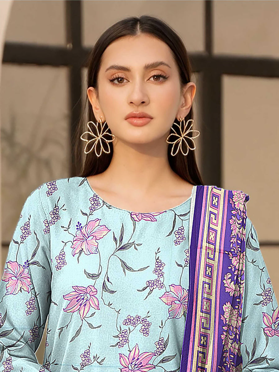 Fiza Noor Digital Printed Marina Unstitched 3Pc Suit D-01