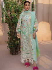 Rang Rasiya Premium Embroidered Lawn Unstitched 3Pc Suit D-01 MOONSTONE