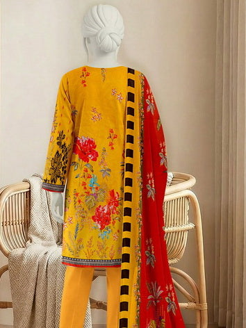 Ittehad Essential Vol-02 Unstitched Printed Lawn 3Pc Suit D-08