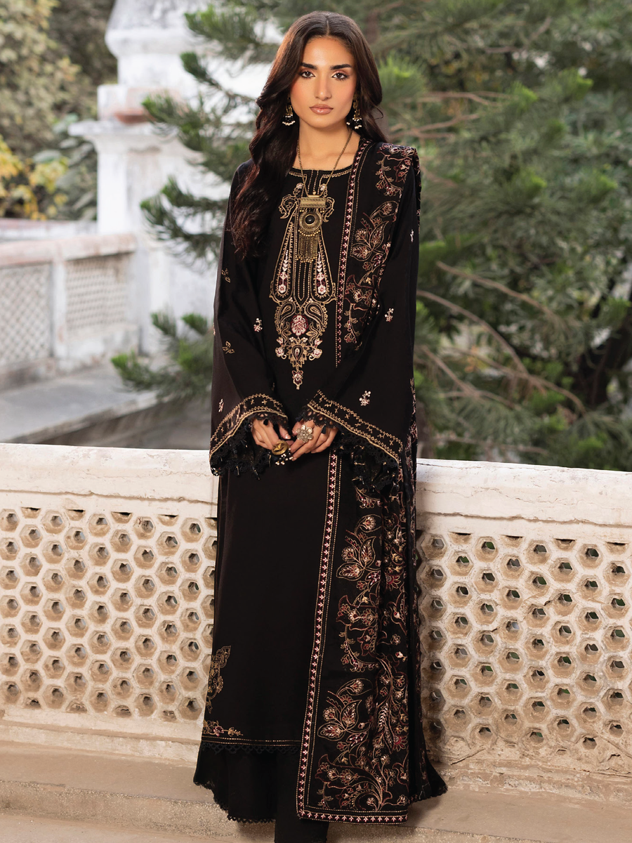 CELTS Mehr Premium Embroidered Karandi Unstitched 3Pc Suit D-01
