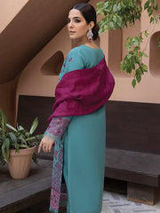Rang Rasiya Carnation Embroidered Karandi 3Pc Suit D-01 NURAY