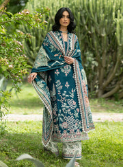 Zainab Chottani Luxe Lawn Unstitched Embroidered 3Pc Suit D-01 Faye