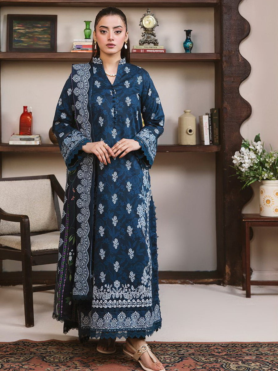 Raha by RajBari Summer Prints Exclusive Lawn Unstitched 3Pc Suit D-01