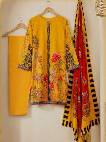 Ittehad Essential Vol-02 Unstitched Printed Lawn 3Pc Suit D-08