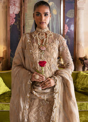 Afrozeh Hayat Unstitched Embroidered Net 3 Piece Suit D-01 SABAT