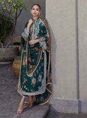 Zainab Chottani Tahra Embroidered Lawn Unstitched 3Pc Suit D-01 VELINA