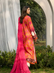 Raha by RajBari Summer Print Exclusive Lawn Unstitched 3Pc Suit D-01