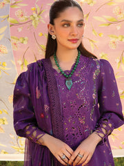Rang Rasiya Carnation Embroidered Lawn Unstitched 3Pc Suit D-01 Nora