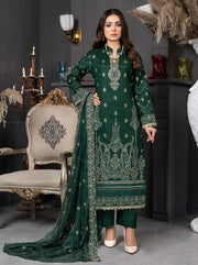 Manizay Talash Premium Embroidered Lawn Unstitched 3Pc Suit D-01