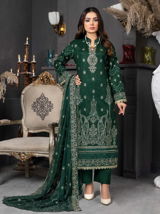 Manizay Talash Premium Embroidered Lawn Unstitched 3Pc Suit D-01