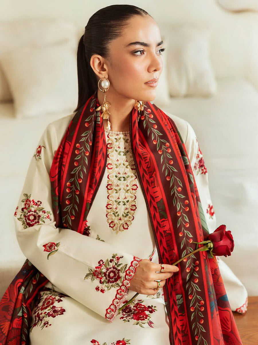 Nissa by RajBari Premium Embroidered Marina Unstitched 3Pc Suit D-01