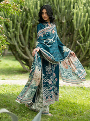 Zainab Chottani Luxe Lawn Unstitched Embroidered 3Pc Suit D-01 Faye