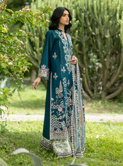Zainab Chottani Luxe Lawn Unstitched Embroidered 3Pc Suit D-01 Faye