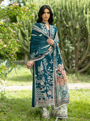 Zainab Chottani Luxe Lawn Unstitched Embroidered 3Pc Suit D-01 Faye