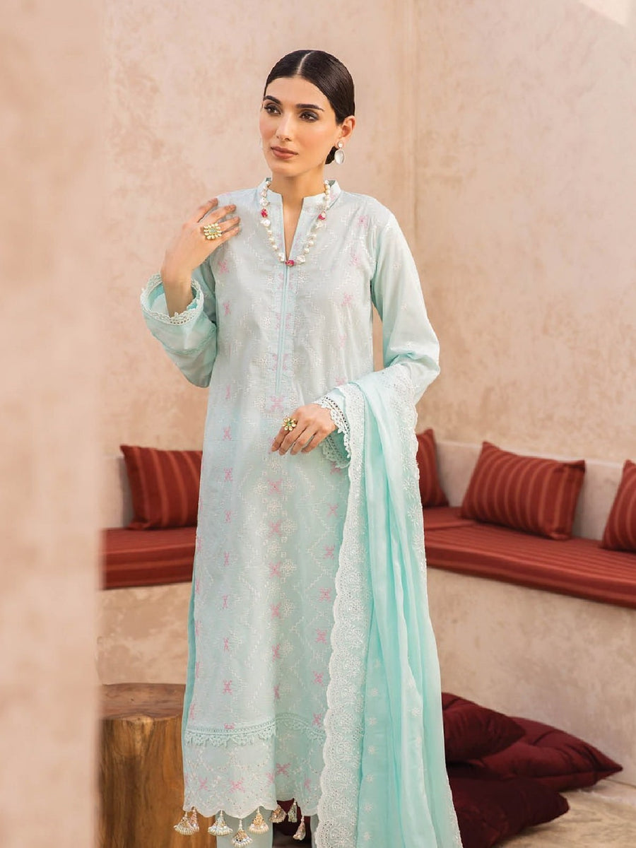 Nissa by RajBari Unstitched Embroidered Chikankari 3 Piece Suit D-01