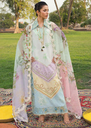 Saira Shakira Bloom Embroidered Lawn Unstitched 3Pc Suit D-01A AVA