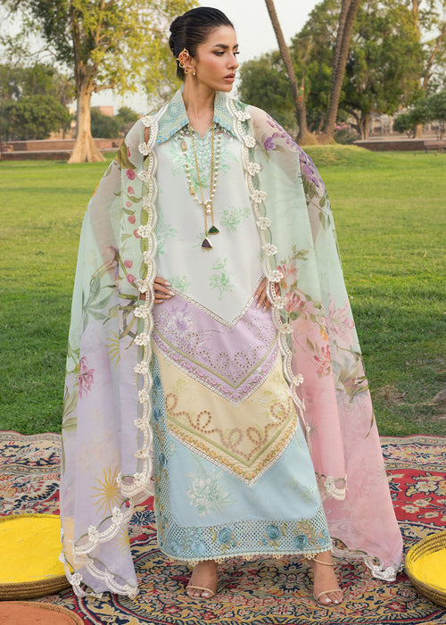 Saira Shakira Bloom Embroidered Lawn Unstitched 3Pc Suit D-01A AVA
