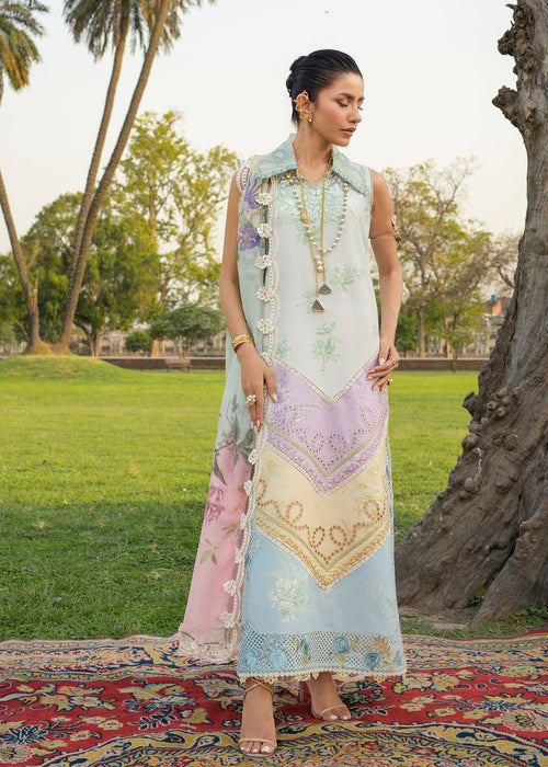 Saira Shakira Bloom Embroidered Lawn Unstitched 3Pc Suit D-01A AVA