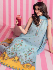 Maria.B M.Basics Embroidered Lawn Unstitched 3Pc Suit MB-CUSV13-01-B