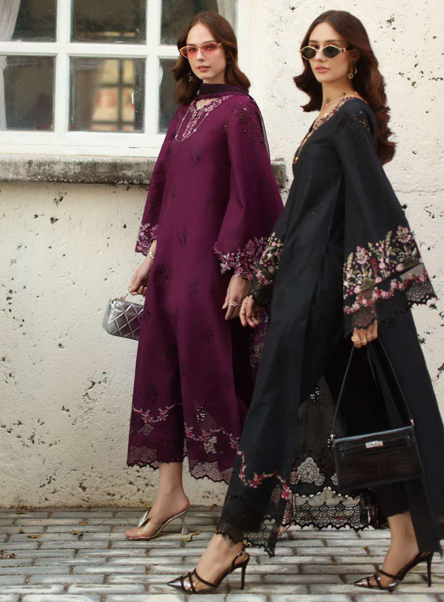 Noor by Saadia Asad Luxe Chikankari Unstitched Lawn 3Pc Suit D1-A