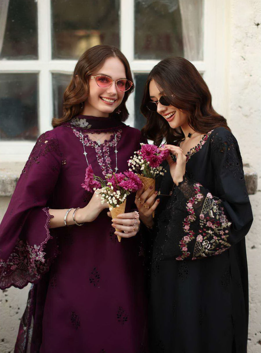 Noor by Saadia Asad Luxe Chikankari Unstitched Lawn 3Pc Suit D1-B