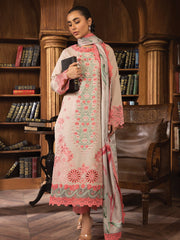 Rang Rasiya Carnation Embroidered Khaddar Unstitched 3Pc Suit D-01