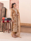 House of Nawab Miorah Embroidered Organza Unstitched 3Pc Suit D-01 IRFA - B