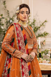 House of Nawab Azalea Embroidered Net Unstitched 3Pc Suit D-01 MAHI