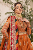 House of Nawab Azalea Embroidered Net Unstitched 3Pc Suit D-01 MAHI