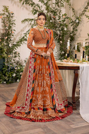 House of Nawab Azalea Embroidered Net Unstitched 3Pc Suit D-01 MAHI