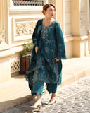 Rang Rasiya Carnation Embroidered Karandi Unstitched 3Pc Suit D-01 Mint