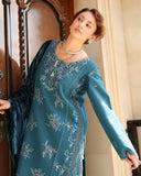 Rang Rasiya Carnation Embroidered Karandi Unstitched 3Pc Suit D-01 Mint