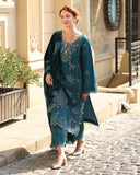 Rang Rasiya Carnation Embroidered Karandi Unstitched 3Pc Suit D-01 Mint