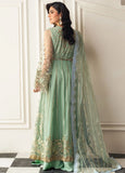 Hemline by Mushq Embroidered Net Unstitched 3Pc Suit D-01 Pistachio